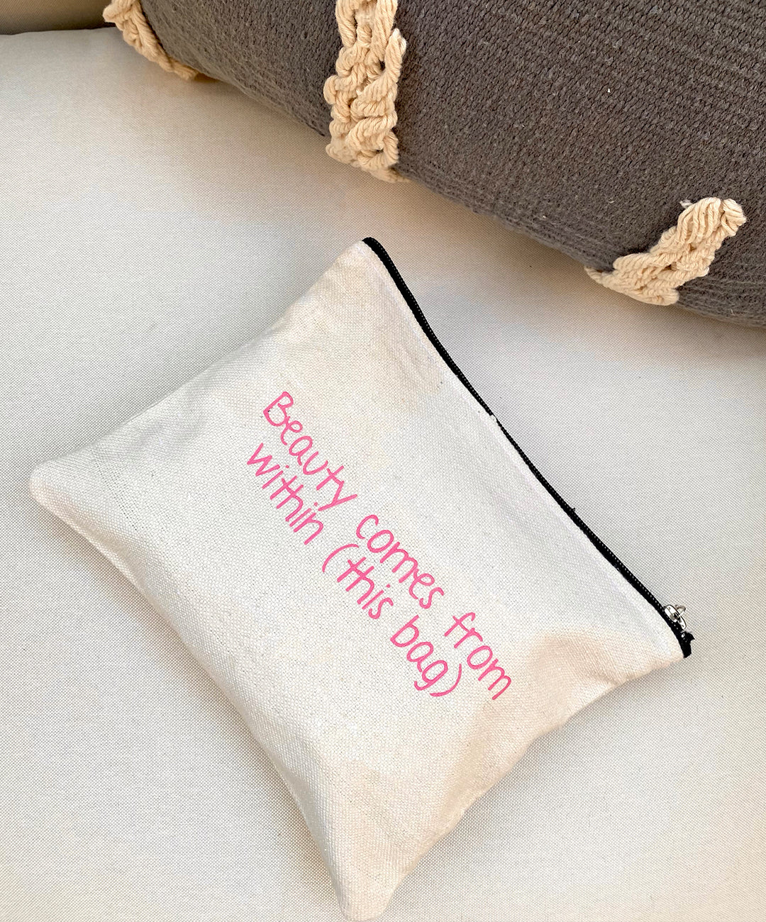 Beauty From Within Pouch White