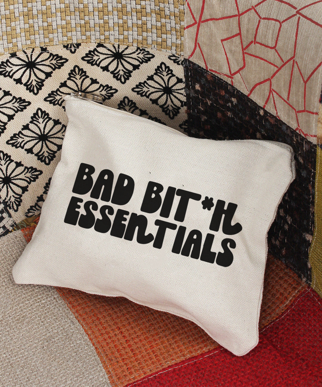 Bad Bit*h Essentials Pouch White