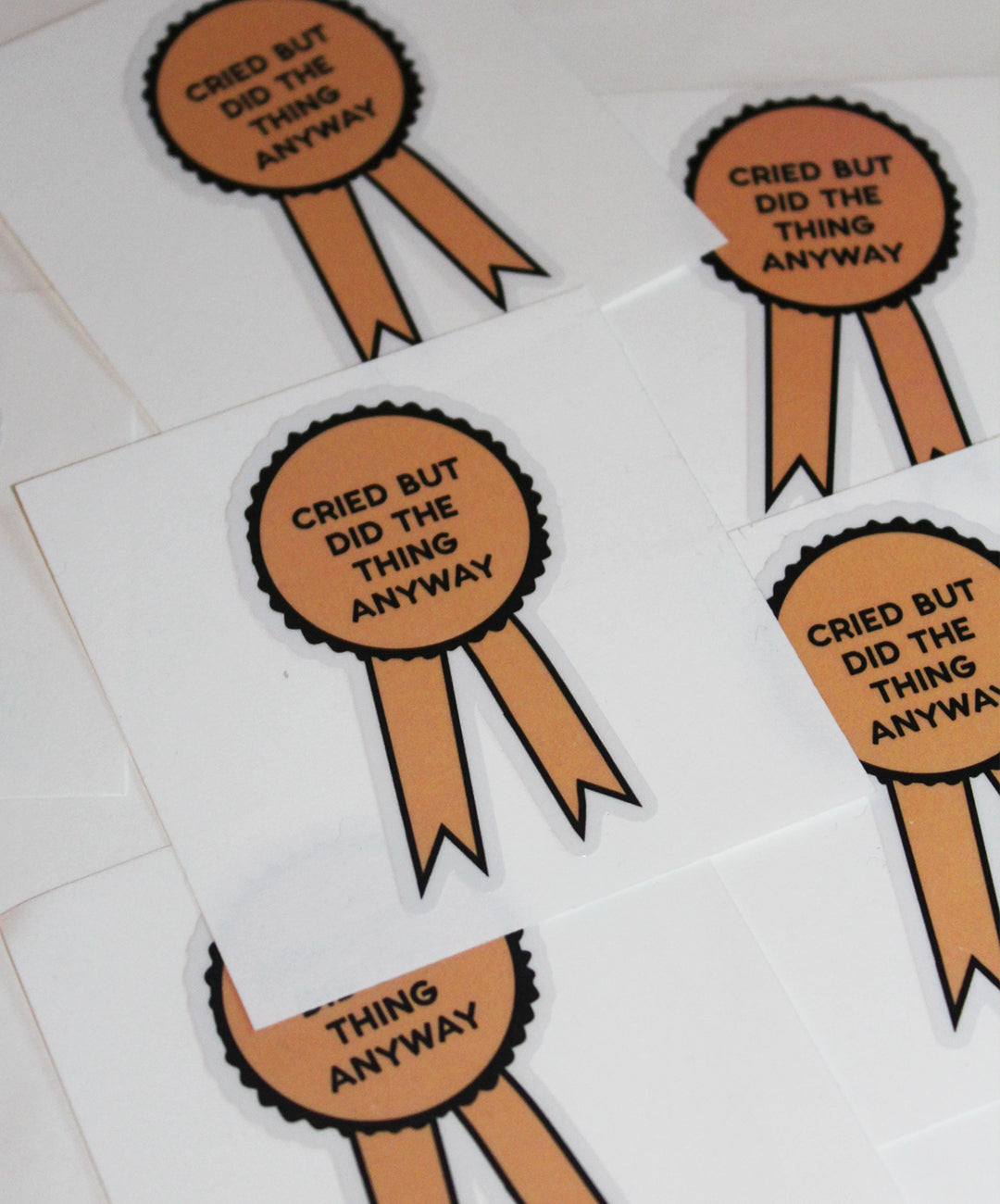 I cried certificate sticker