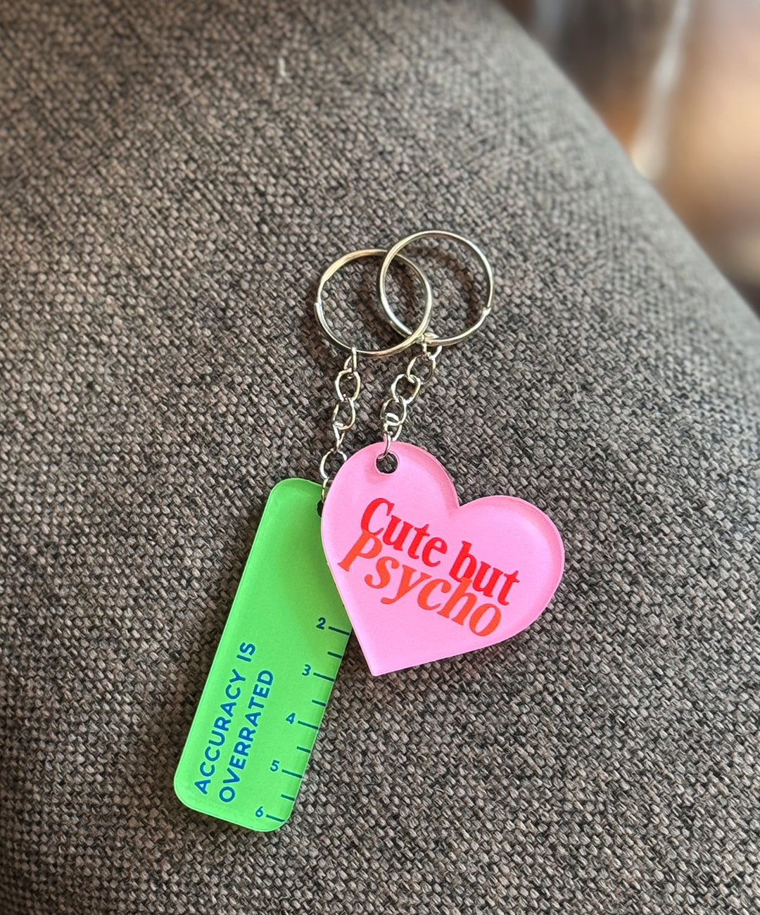 Cute but Psycho Keychain