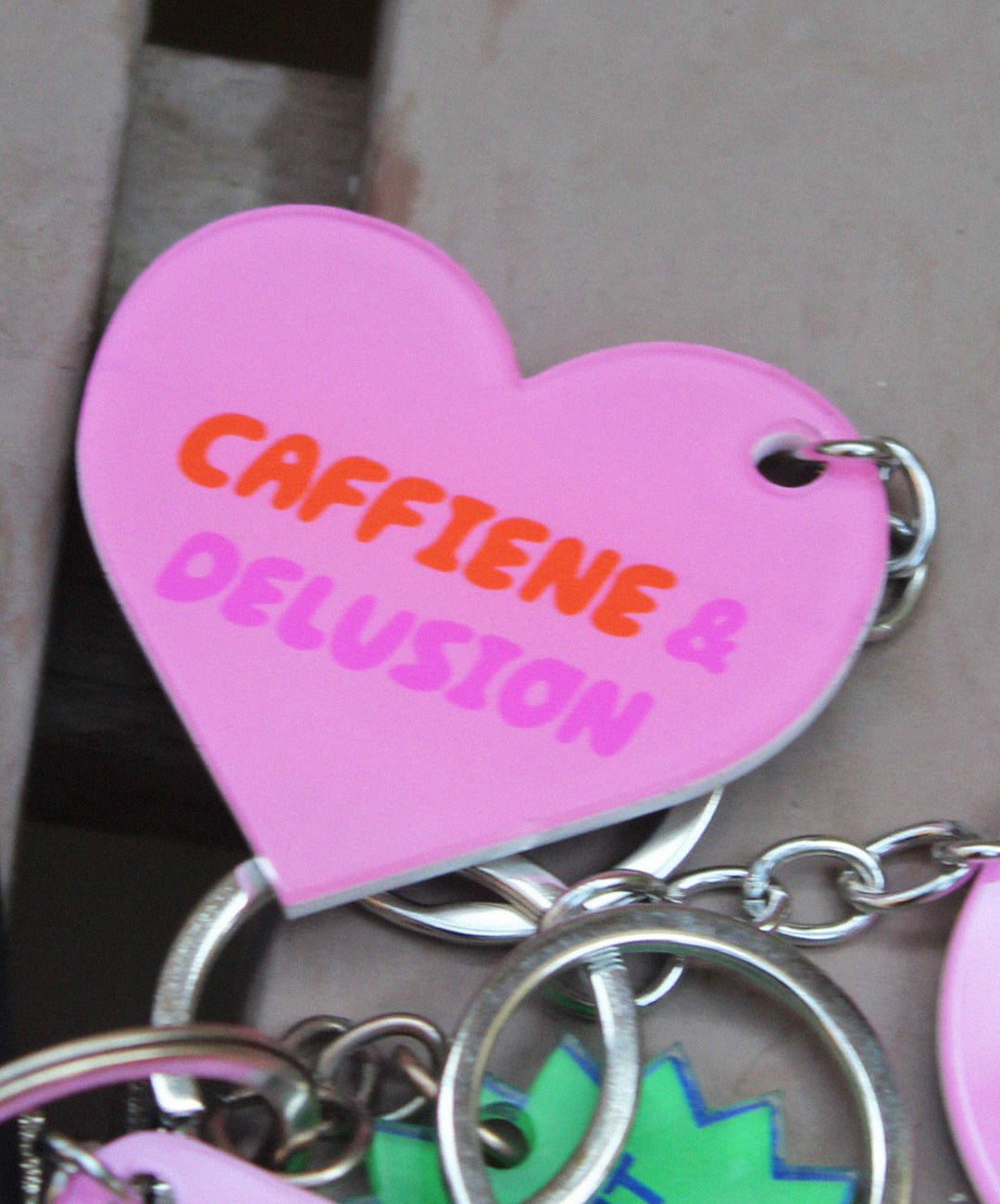 Caffiene & Delusion Keychain