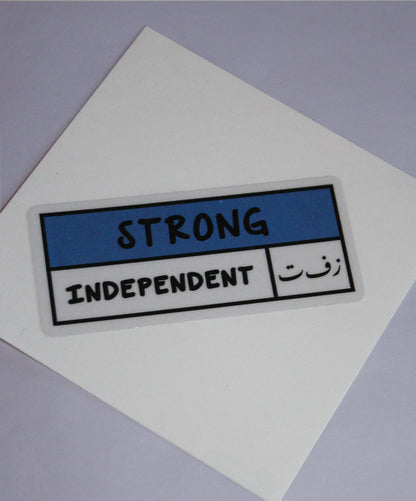 Strong independent zeft sticker
